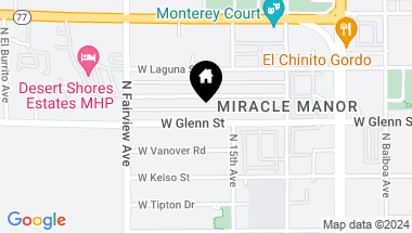 Map of 744 W Glenn Street, Tucson AZ, 85705