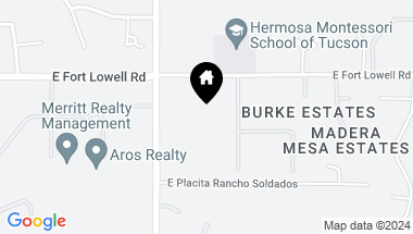 Map of 12036 E Fort Lowell Road, Tucson AZ, 85749