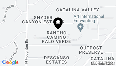 Map of 4463 N Avenida De Pimeria Alta, Tucson AZ, 85749