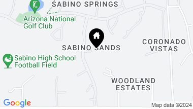 Map of 9980 E Sabino Springs Place, Tucson AZ, 85749