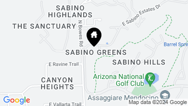 Map of 5341 N Sabino View Place, Tucson AZ, 85749