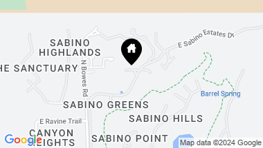 Map of 9645 E Sabino Estates Drive, Tucson AZ, 85749