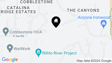 Map of 3508 E Secret Canyon Place, Tucson AZ, 85718