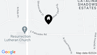Map of 11656 N Silverwood Drive, Oro Valley AZ, 85737