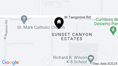 Map of 11904 N Vista Del Sol Place, Tucson AZ, 85742
