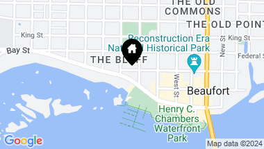 Map of 1105 Bay Street, Beaufort SC, 29902