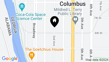 Map of 608 2nd Avenue, Columbus GA, 31901