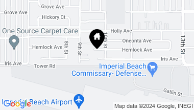 Map of 972 Iris Avenue, Imperial Beach CA, 91932