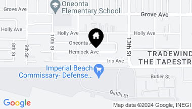 Map of 1127 Hemlock Ave., Imperial Beach CA, 91932