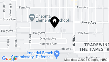 Map of 1166 Holly Ave # 12, Imperial Beach CA, 91932