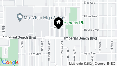 Map of 1082 Delaware Street, Imperial Beach CA, 91932