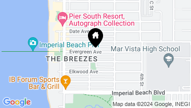 Map of 217 Evergreen Ave, Imperial Beach CA, 91932