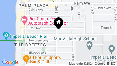 Map of 306 308 Elm Ave, Imperial Beach CA, 91932