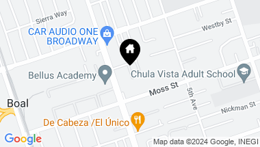 Map of 582 Arizona Street, Chula Vista CA, 91911
