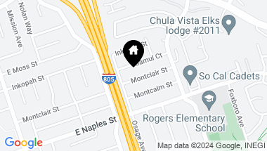 Map of 441 Montclair Street, Chula Vista CA, 91911