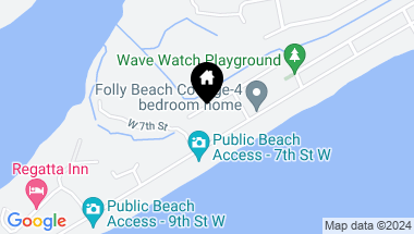Map of 611 W Beach Court, Folly Beach SC, 29439
