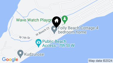 Map of 514 W Ashley Avenue, Folly Beach SC, 29439