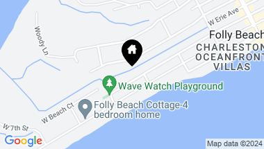 Map of 406 W Cooper Avenue, Folly Beach SC, 29439