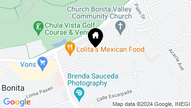 Map of 4586 Villas Drive, Bonita CA, 91902