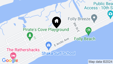 Map of 619 E Erie Avenue, Folly Beach SC, 29439
