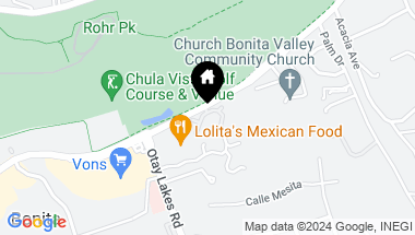 Map of 4639 Villas Pl, Bonita CA, 91902