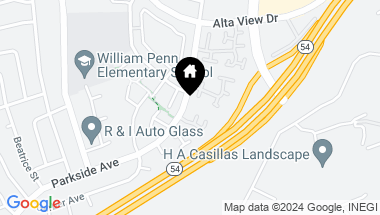 Map of 6707 Parkside Ave, Paradise Hills CA, 92139