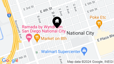 Map of 706 D Avenue, National City CA, 91950