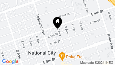 Map of 440 J Ave, National City CA, 91950
