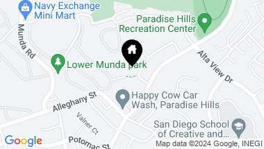 Map of 2216 Calle Chanate, Paradise Hills CA, 92139