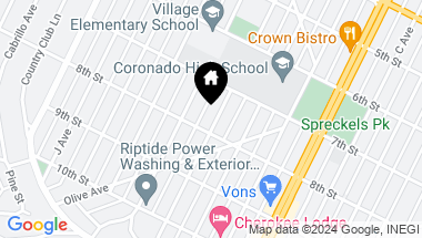 Map of 758 F Avenue, Coronado CA, 92118