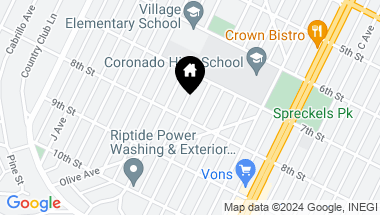 Map of 756 F Ave, Coronado CA, 92118