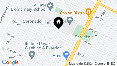 Map of 712 E Ave, Coronado CA, 92118