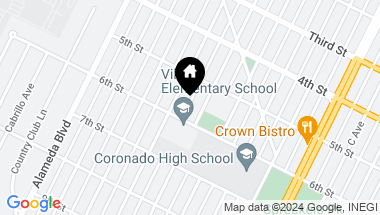 Map of 558 G Ave, Coronado CA, 92118