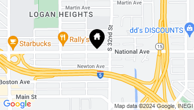 Map of 3137 National Avenue, Logan Heights CA, 92113