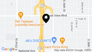 Map of 3436-40 Martin Ave, Logan Heights CA, 92113