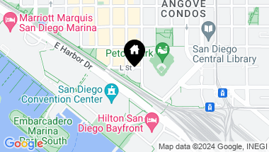 Map of 165 6th Ave # 2302, San Diego Downtown CA, 92101