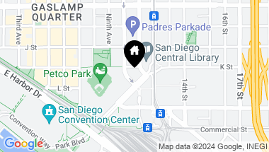 Map of 206 Park Blvd # 205, San Diego Downtown CA, 92101