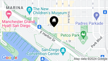 Map of 350 K Street # 614, San Diego Downtown CA, 92101
