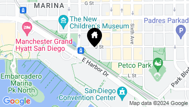 Map of 100 Harbor Drive 3305/6, San Diego CA, 92101