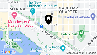 Map of 100 Harbor Drive # 3604, San Diego Downtown CA, 92101
