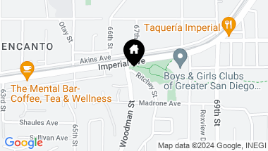 Map of 550-54 Ritchey St, Encanto CA, 92114