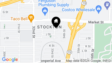 Map of 411 33rd Street, San Diego CA, 92102