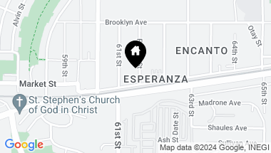 Map of 522 Fergus Street, Encanto CA, 92114