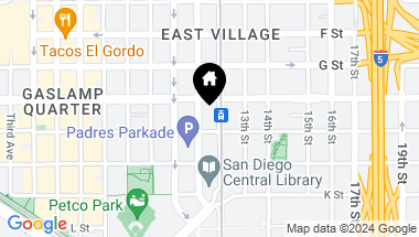 Map of 525 11th Avenue 1206, San Diego CA, 92101
