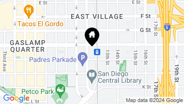 Map of 550 Park Blvd # 2608, San Diego Downtown CA, 92101