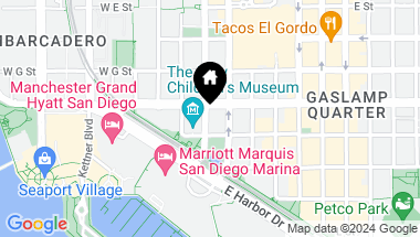 Map of 555 Front St # 1202, San Diego Downtown CA, 92101
