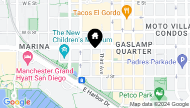 Map of 541 2nd Ave, San Diego Downtown CA, 92101