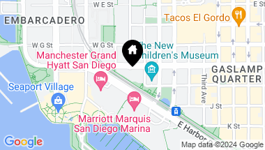 Map of 500 W Harbor Drive # 507, San Diego Downtown CA, 92101