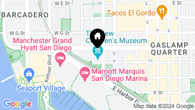 Map of 550 Front Street # 904, San Diego Downtown CA, 92101