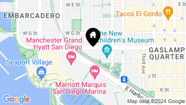 Map of 500 W Harbor Dr # 1606, San Diego Downtown CA, 92101